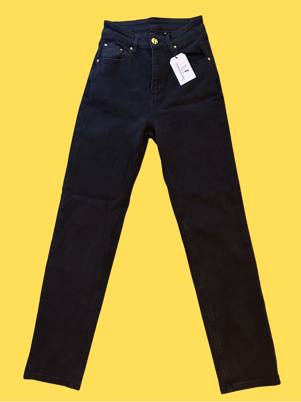 Fashion Brand Company Nap Jeans for Big Butts black denim in size small